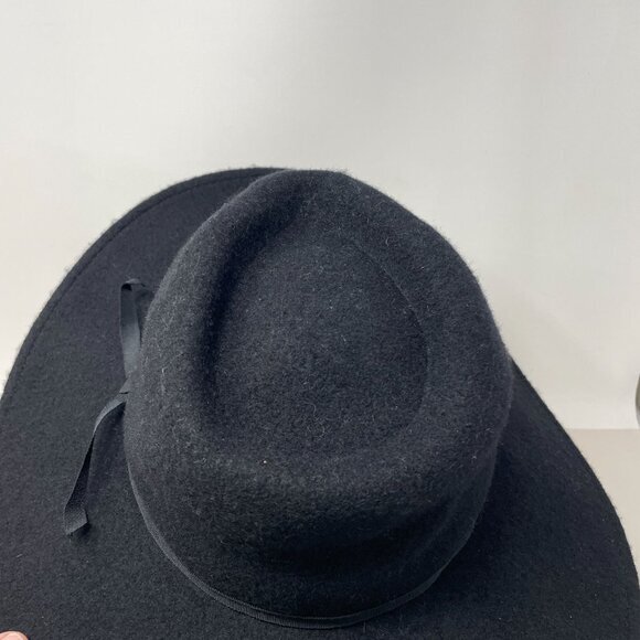 Brixton Ashley Felt Hat Black Wool One‎ Size Womens Festival Boho - Picture 7 of 11